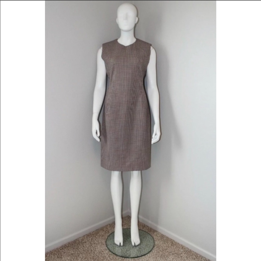 Theory Windowpane Check Dress Wear To Work Career